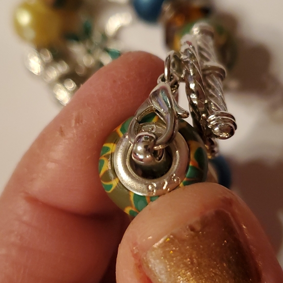 New toggle clasp bead charm dragonfly bracelet - Picture 3 of 5